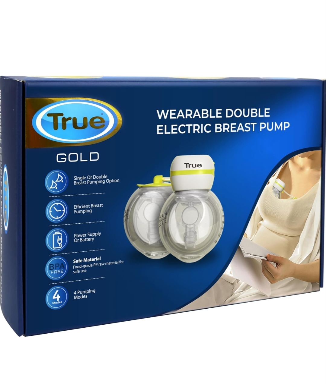 شفاط الثدي الكهربائي ترو الدابل القابل للإرتداء